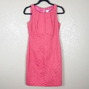 Cache coral pink textured shift dress